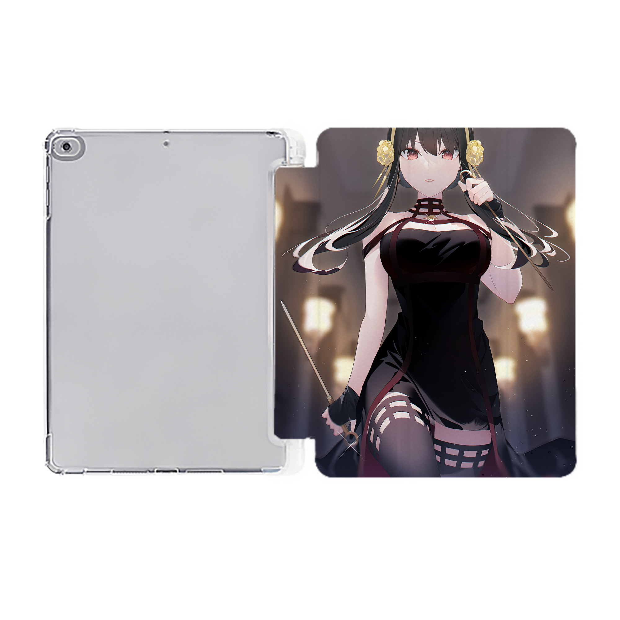 （画像用） SPY×FAMILY间谍家家酒 IPad ケース ペン収納付き 三つ折りスタンド PUレザー×シリコン 対応機種9.5/10.5/10.9インチ